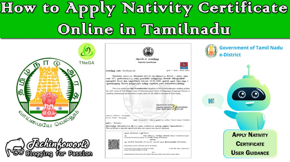 How to Apply Nativity Certificate Online in Tamilnadu 2025 apply nativity certificate online in tamilnadu