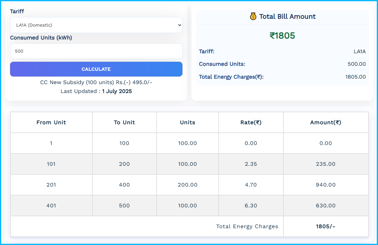 TNEB Bill Calculator